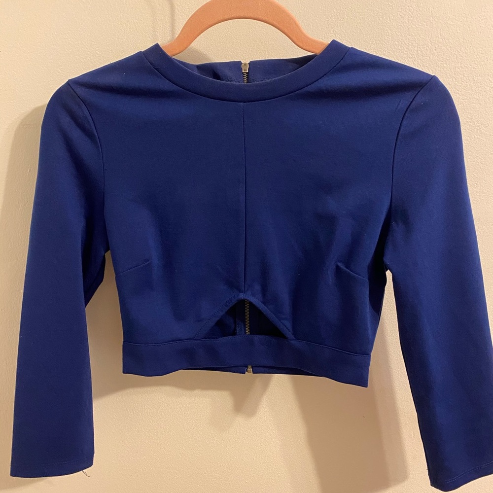 Forever 21 quarter sleeve crop top